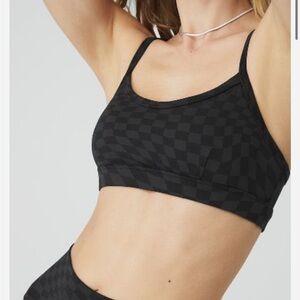 ALO JACQUARD CHECKERED GRATITUDE BRA